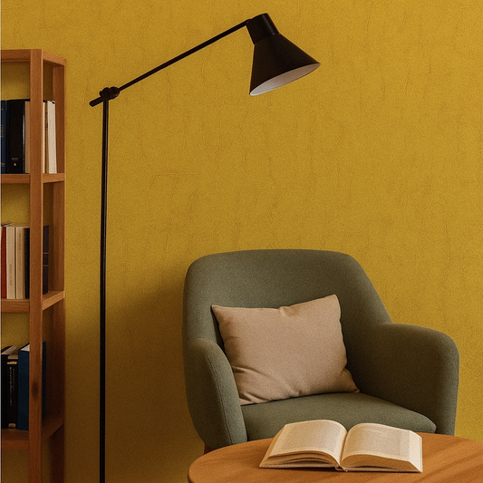 Mustard Light – Soft Yellow Textured Wallpaper