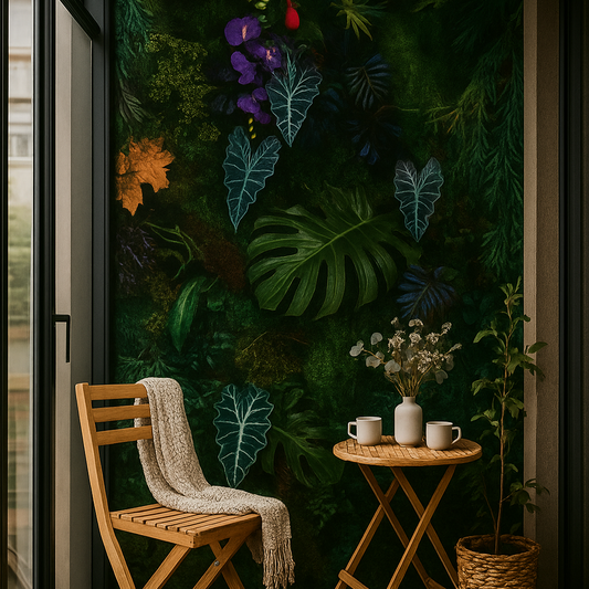 Secret Garden – Botanical Wallpaper with Color Accents