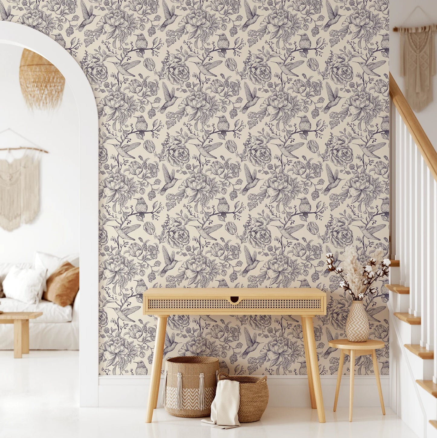 Hummingbird Peel and Stick Wallpaper (Self-Adhesive)