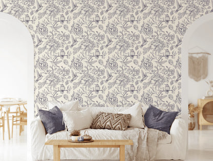 Hummingbird Peel and Stick Wallpaper (Self-Adhesive)