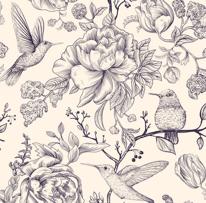 Hummingbird Peel and Stick Wallpaper (Self-Adhesive)