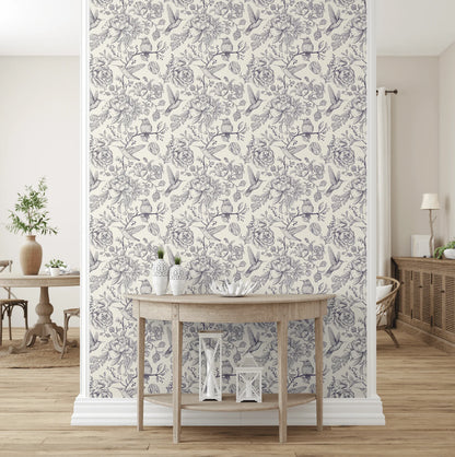 Hummingbird Peel and Stick Wallpaper (Self-Adhesive)
