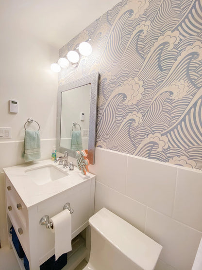 Japanese Wave Peel and Stick Wallpaper