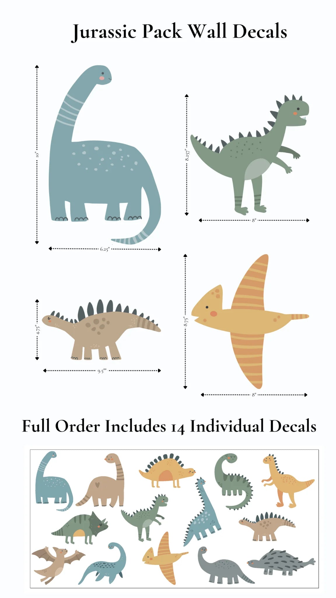 Jurassic Pack Wall Stickers