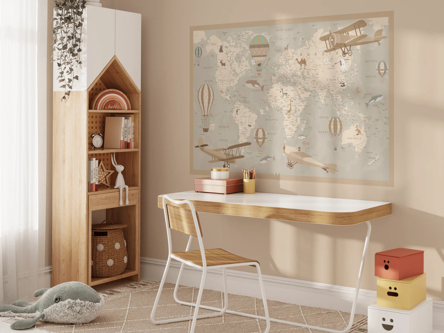 Kids Map of the World Decal