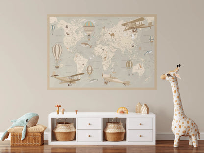 Kids Map of the World Decal