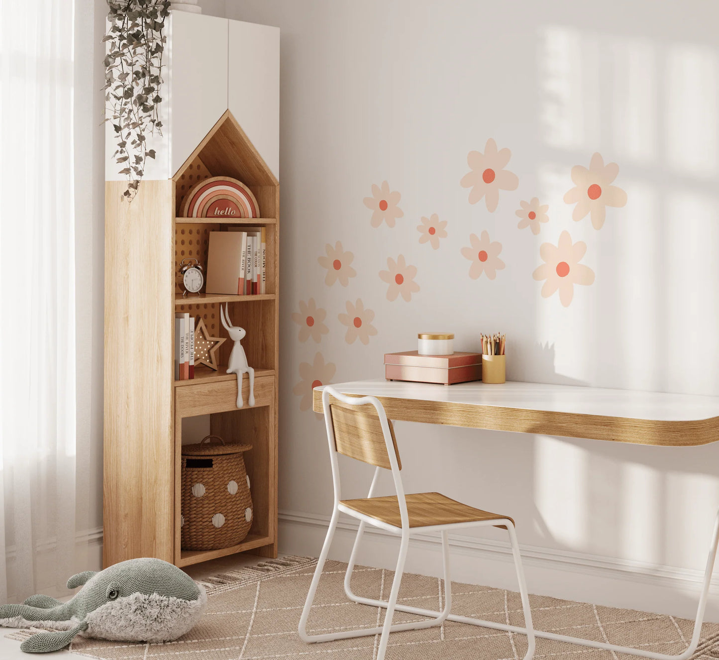 Large Daisy Floral Wall Decals