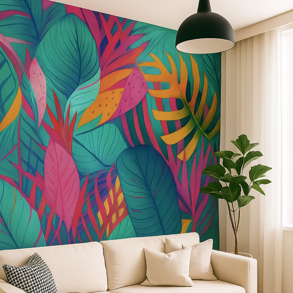 Tropical Bloom Accent Wall