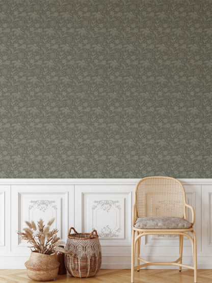 Lichen Green Peel and Stick Wallpaper