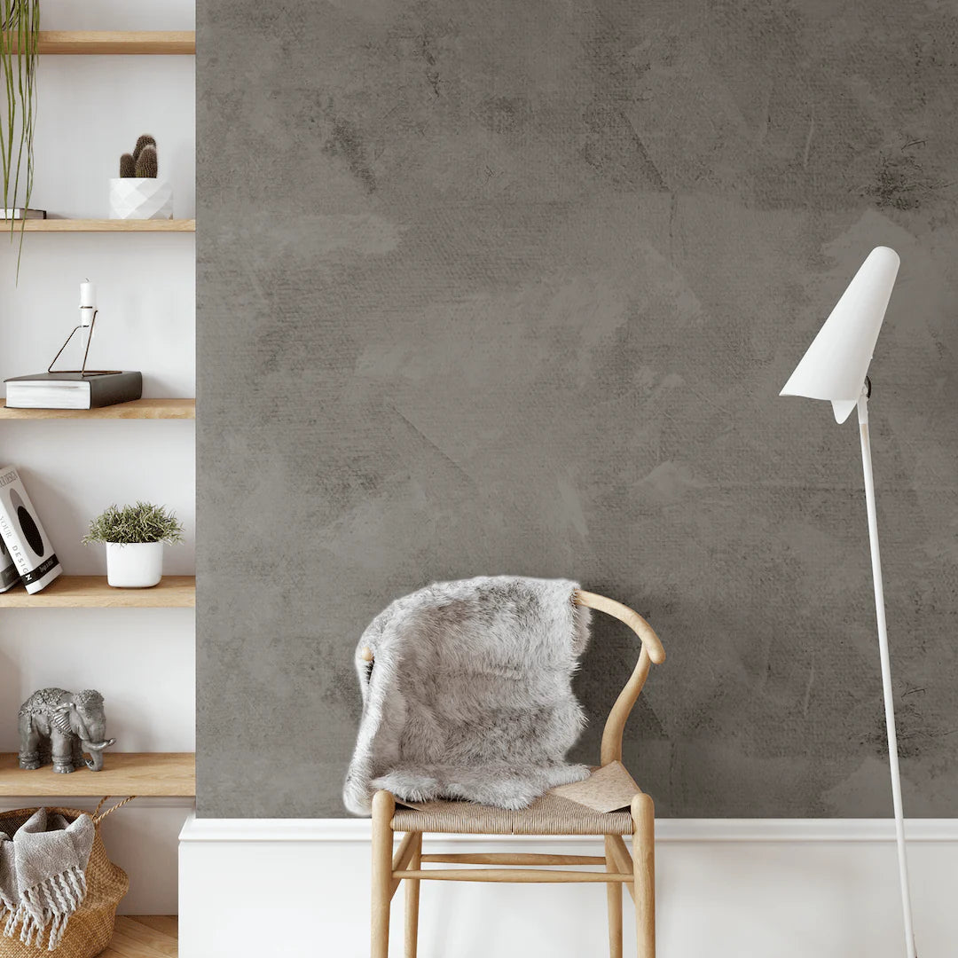 Charcoal Limewash Peel and Stick Wallpaper