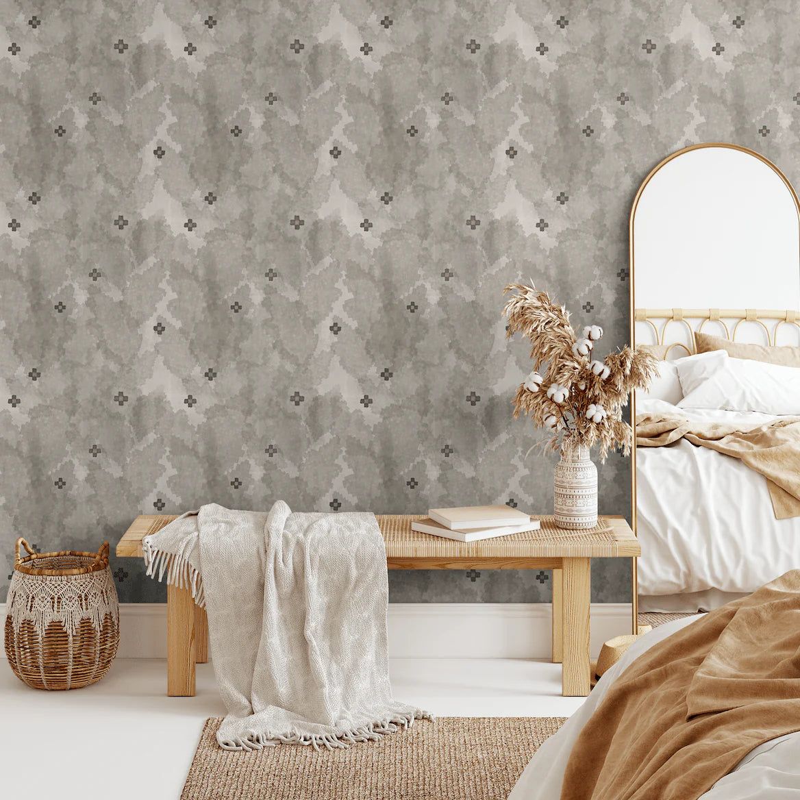 Lonestar Peel and Stick Removable Wallpaper (Faux Cement Style)