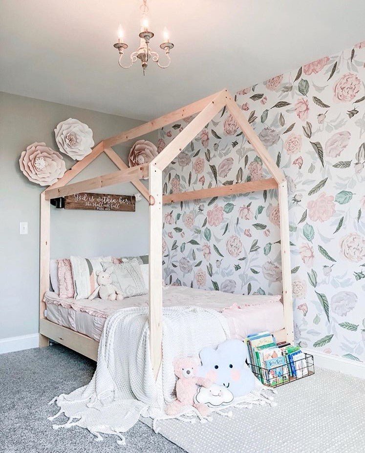 Milk And Peonies Peel and Stick Wallpaper