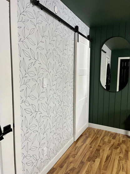 Minimal Floral Peel and Stick Wallpaper