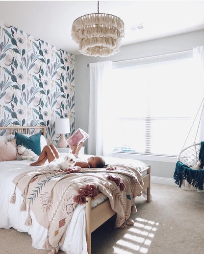 Moody Floral Wallpaper - 4 Sheets 96" w x 72" h