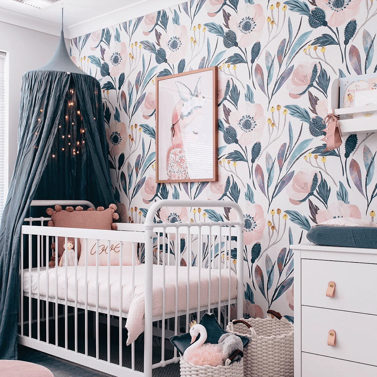Moody Floral Wallpaper - 4 Sheets 96" w x 72" h