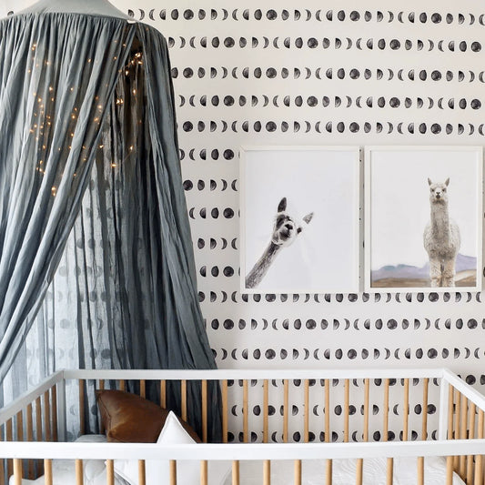 Moon Phase Peel and Stick Wallpaper