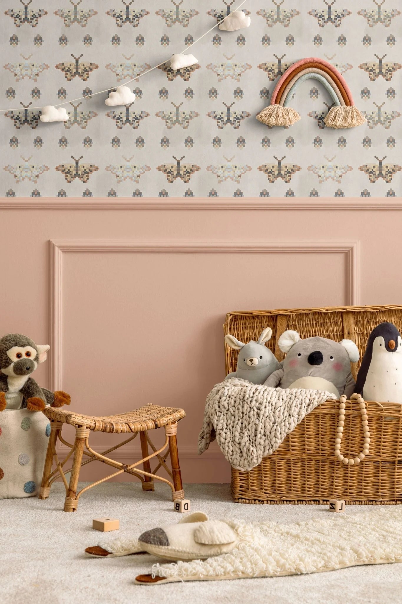 Mosaic Butterfly Peel and Stick Wallpaper