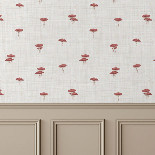 Mushroom Peel and Stick Wallpaper - Self Adhesive, Temporary and Removable