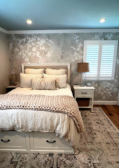 Natural Beige Fresco Wall Mural (Peel & Stick)