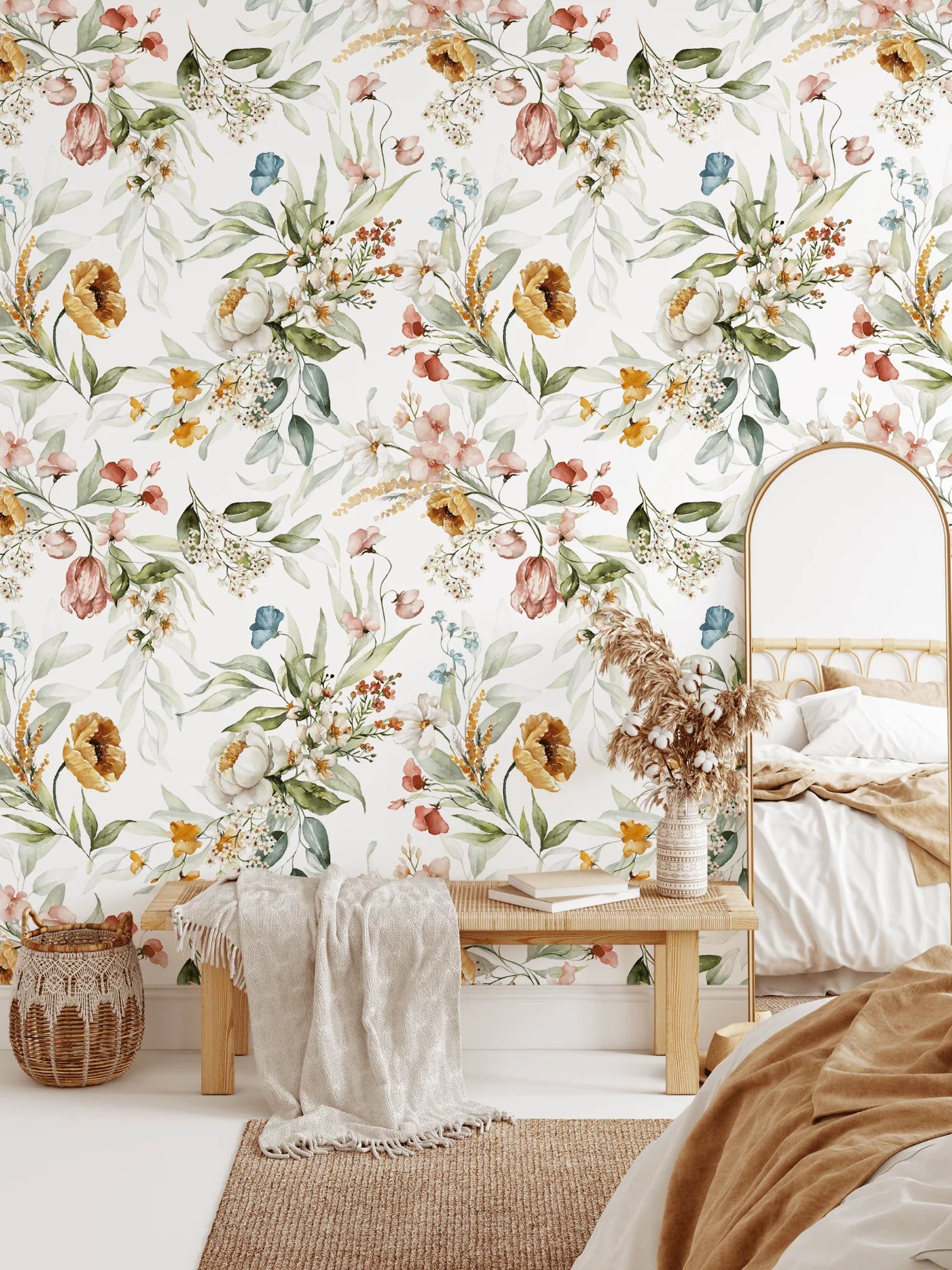 Nature Inspired Removable Wallpaper (Peel and Stick)