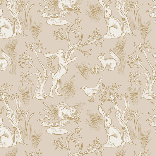 Neutral Nursery Removable Peel and Stick Wallpaper