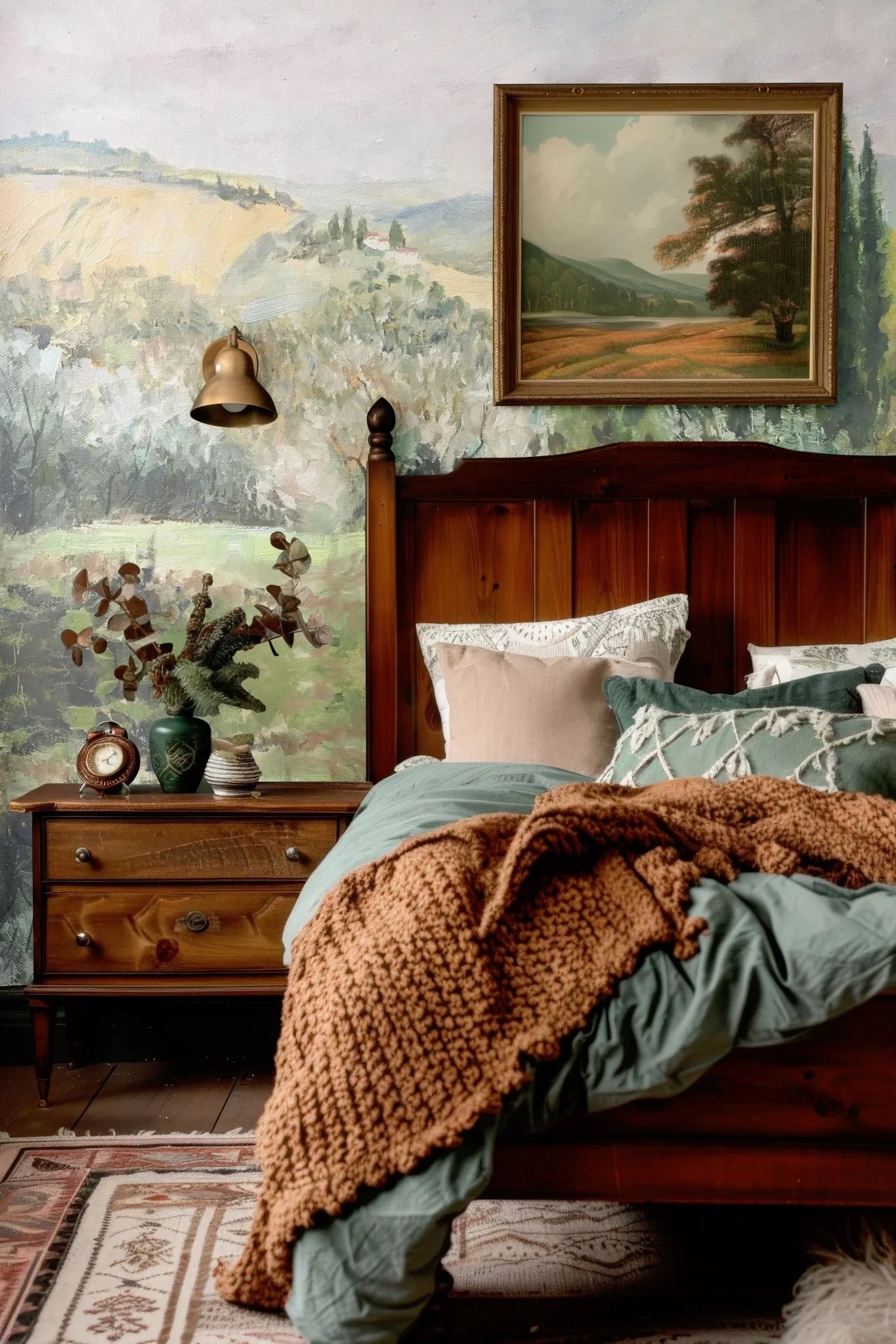 Oil Painting Landscape Wall Mural (Peel & Stick)
