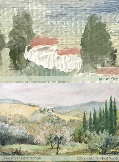 Oil Painting Landscape Wall Mural (Peel & Stick)