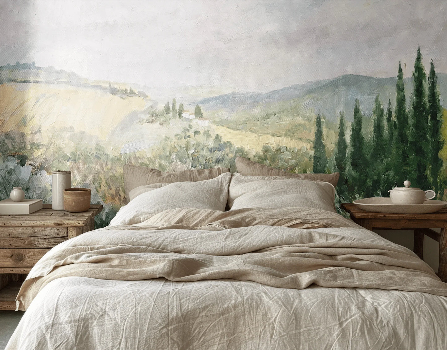 Oil Painting Landscape Wall Mural (Peel & Stick)