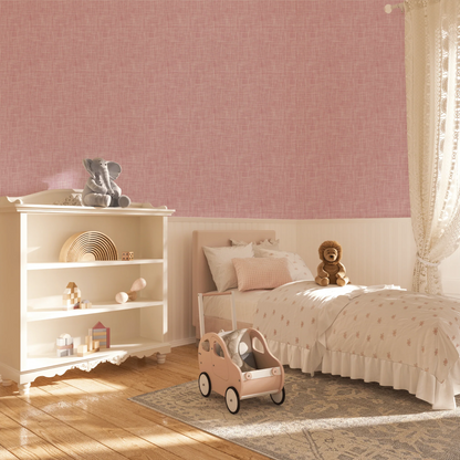 Pink Grasscloth Peel and Stick Wallpaper (Faux)