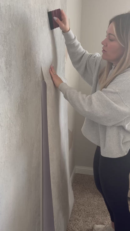 Venetian Plaster Peel and Stick Wallpaper (Cement/Concrete Style)