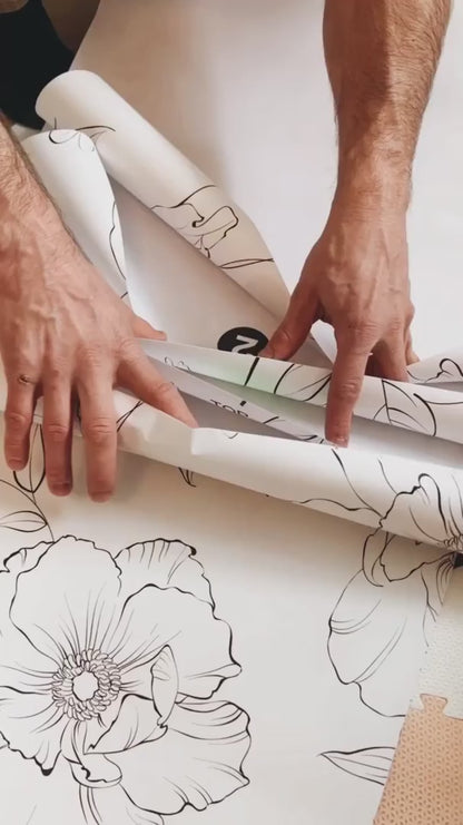 Peony Floral Peel and Stick Wallpaper
