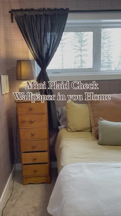 Mini Plaid Check Wallpaper, Peel & Stick and Removable