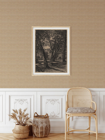 Rattan Weave Style Peel and Stick Wallpaper