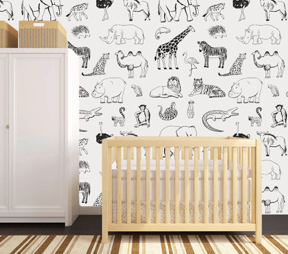 Safari Animal Peel and Stick Wallpaper