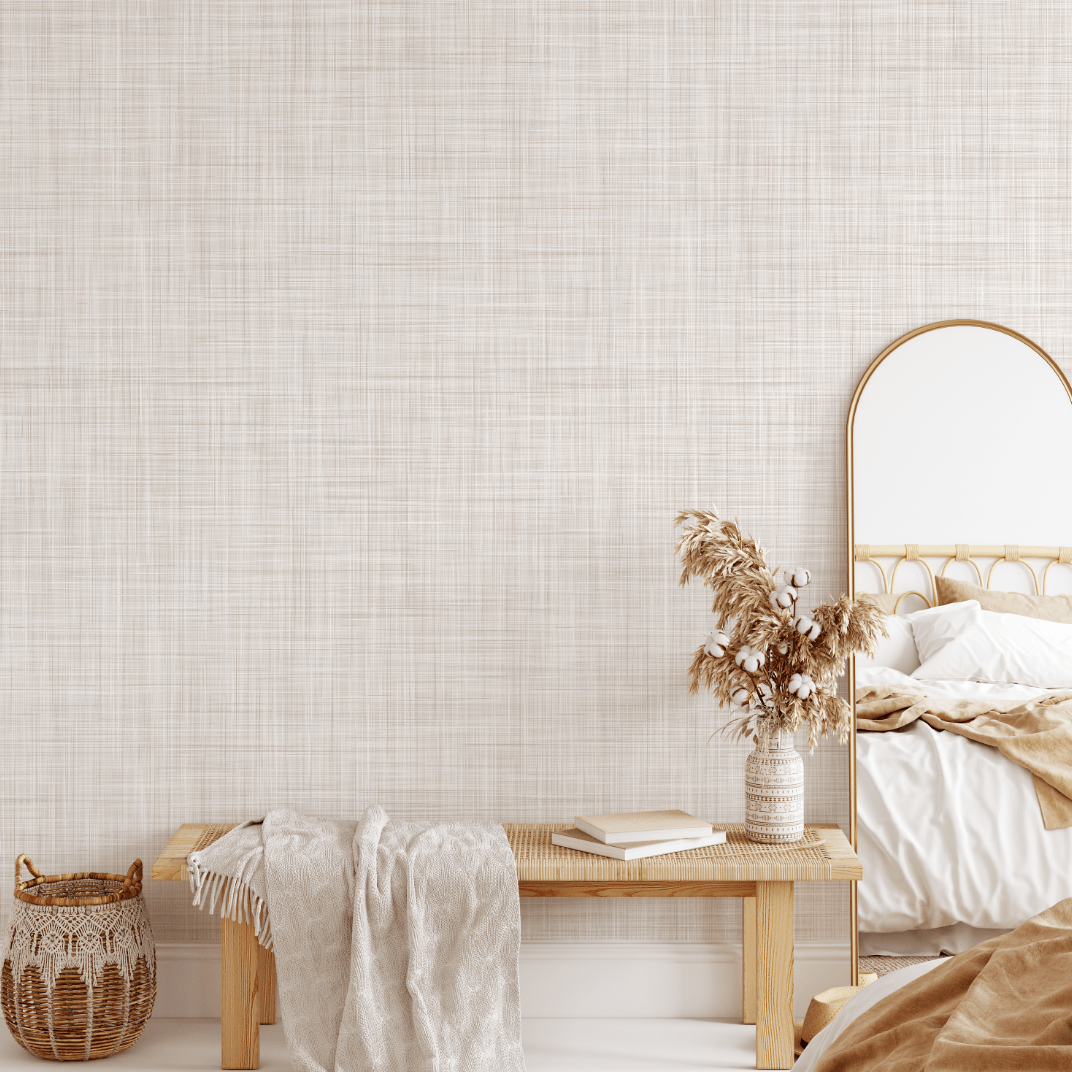 Grasscloth Peel and Stick Wallpaper (Faux)