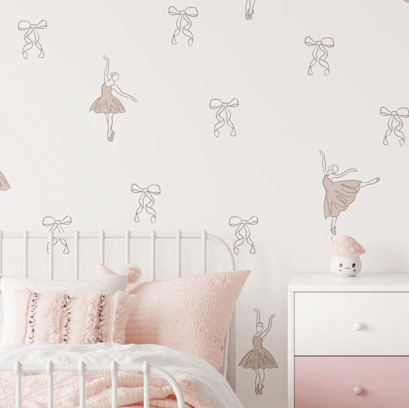 Simple Ballerina Decals (Peel and Stick Decals)