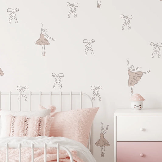 Simple Ballerina Decals (Peel and Stick Decals)