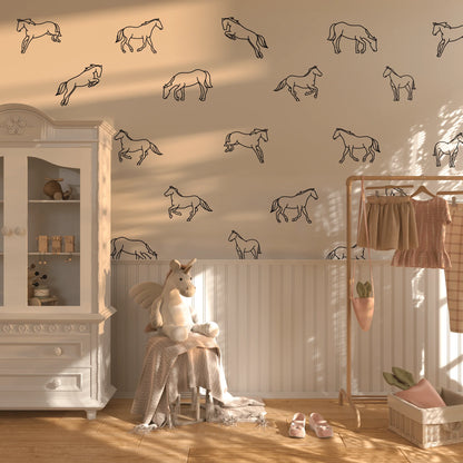 Simple Horse Decals (Peel and Stick Decals)