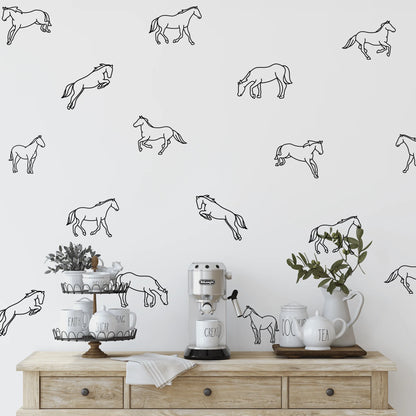 Simple Horse Decals (Peel and Stick Decals)