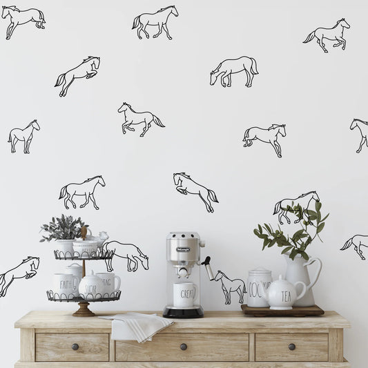 Simple Horse Decals (Peel and Stick Decals)