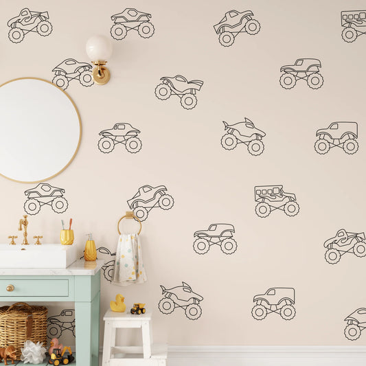 Simple Monster Truck Decals (Peel and Stick Decals)