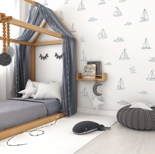 Simple Sailboat Decals (Peel and Stick Decals)