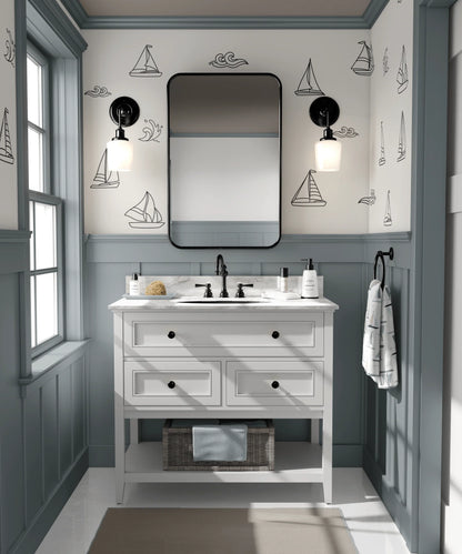 Simple Sailboat Decals (Peel and Stick Decals)