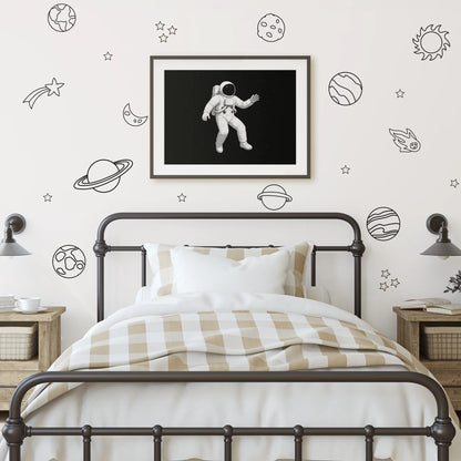 Simple Space Decals (Peel and Stick Decals)