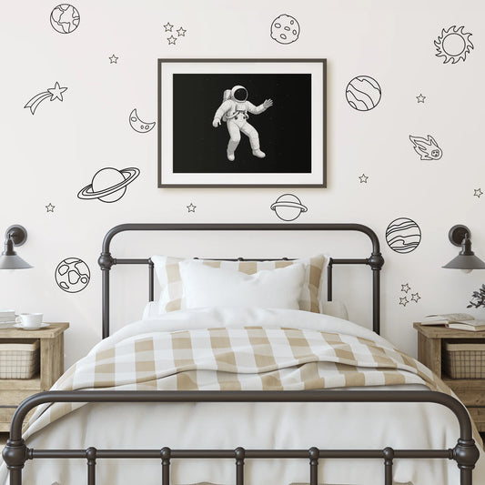 Simple Space Decals (Peel and Stick Decals)