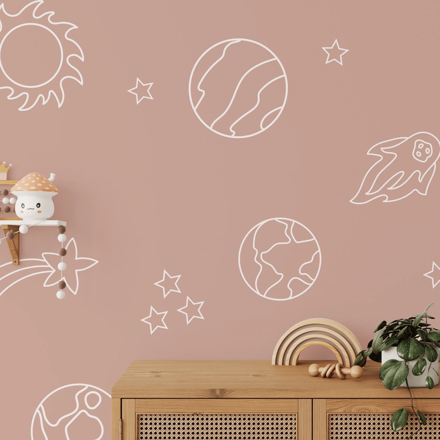 Simple Space Decals (Peel and Stick Decals)