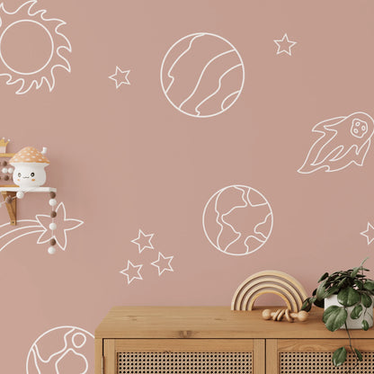 Simple Space Decals (Peel and Stick Decals)
