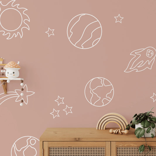 Simple Space Decals (Peel and Stick Decals)