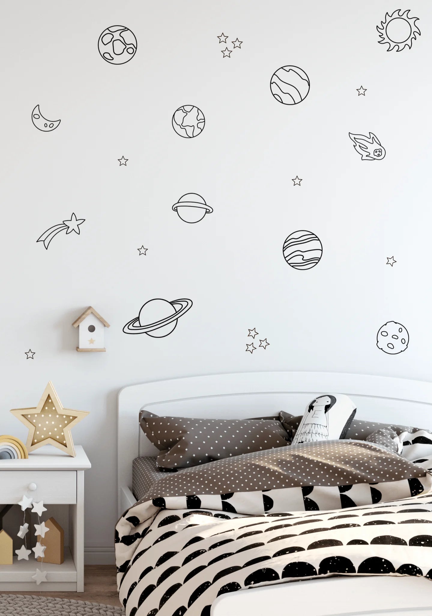 Simple Space Decals (Peel and Stick Decals)