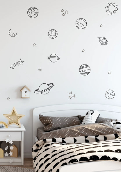 Simple Space Decals (Peel and Stick Decals)